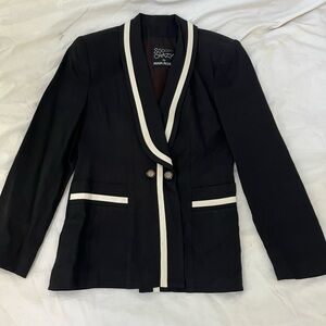 Black Blazer with White Trim